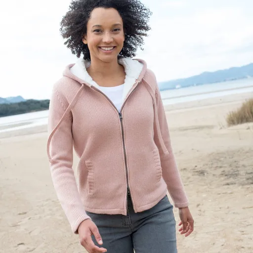 Sveter na zips, s plyšovou podšívkou