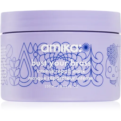 amika Bust Your Brass Cool Blonde intenzívna regeneračná maska pre blond a šedivé vlasy 250 ml