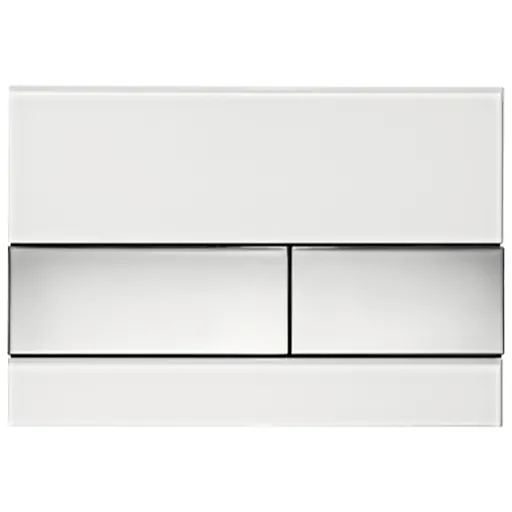 Tece Square ovládacie tlačidlo sklo v bielej farbe lesk 9240802 9.240.802