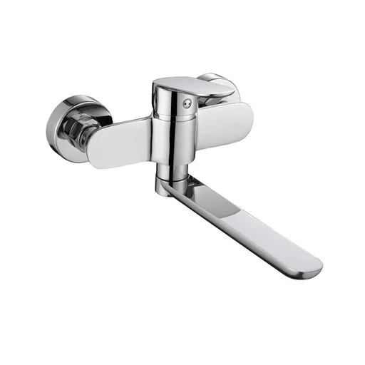 MEREO Mereo Drezová nástenná batéria, Viana, 150 mm, s ramienkom plochým rovným 200 mm, chróm CBE30201