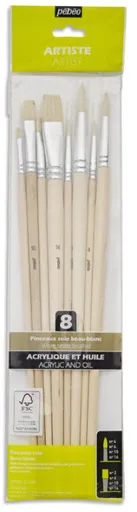 PÉBÉO - Sada štetcov pre hustejšie umelecké farby 8 ks