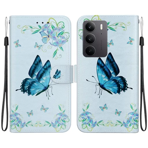 ART Peňaženkový kryt pre Realme C75 / Realme 14x 5G BLUE BUTTERFLY
