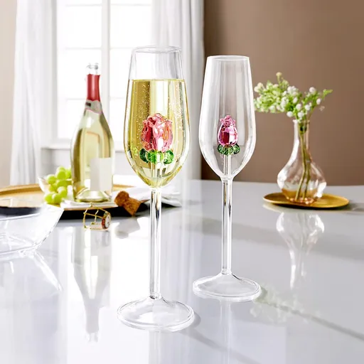 Die moderne Hausfrau Sklenice na šampanské Rose