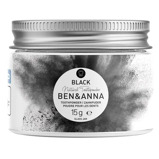 BEN&ANNA Zubný prášok na bielenie zubov s aktívnym uhlím 15 g