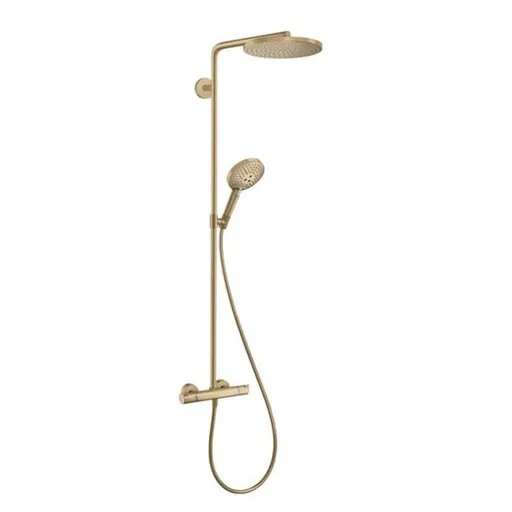 Hansgrohe Raindance Select S sprchový systém na stenu s termostatickou batériou kartáčovaný bronz 27633140