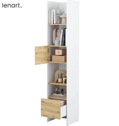 Dig-net nábytok Regál Lenart BED CONCEPT BC-23 | biela / dub artisan