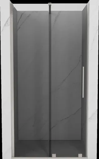 MEXEN/S - Velár posuvné sprchové dvere 90, grafit, nikel kartáčovaný 871-090-000-41-97