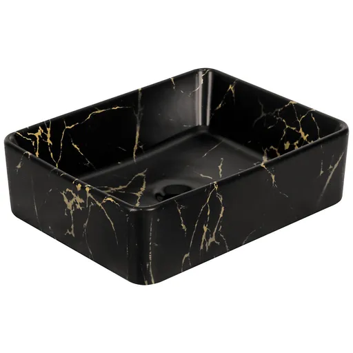 KERRA - Umývadlo na dosku KR-182 MARBLE BL/G 5907548118448