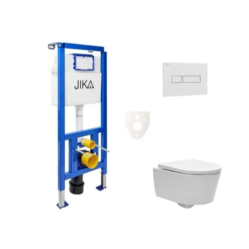 Cenovo zvýhodnený závesný WC set Jika do ľahkých stien / predstenová montáž + WC SAT Brevis SIKOJSW1