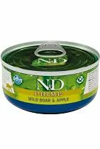 N&D CAT PRIME Adult Boar & Apple 70g 1 + 1 Zadarmo