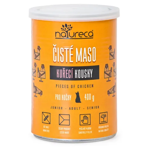 NATURECA Konzerva kura kúsky pre mačky 400 g