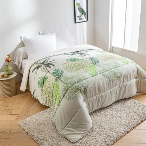 Prikrývka z mikrovlákna s potlačou tropických listov 200g/m2