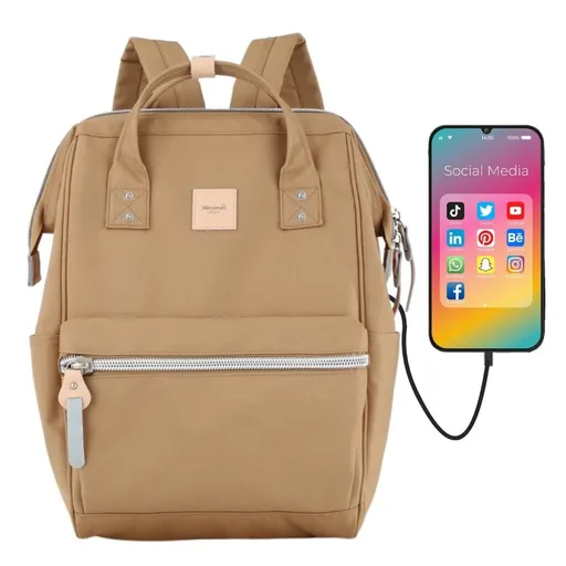 Dámsky mestský ruksak s priehradkami a USB portom – Himawari