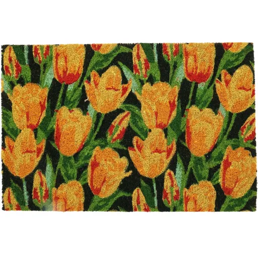 Kokosová rohožka Orange tulips, 40,5 x 61 cm