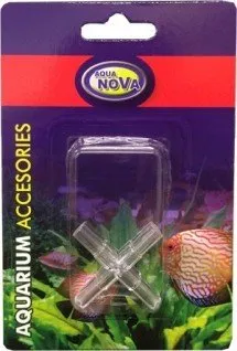 AQUA NOVA NAT-6 spojka na hadičku v tvare X do akvária 2ks