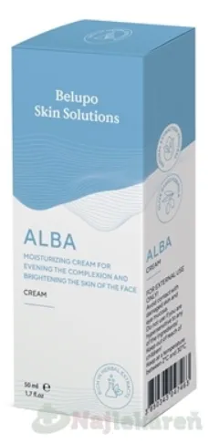 BELUPO SKIN SOLUTIONS ALBA hydratačný zosvetľujúci a rozjasňujúci krém na tvár 50ml