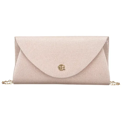 Dámska béžová trblietavá listová kabelka ROVICKY