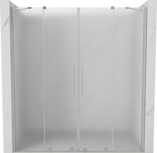 MEXEN/S - Velar Duo posuvné sprchové dvere 170, dekor, nikel kartáčovaný 871-170-000-32-97