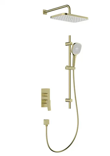 KFA - Súprava sprchová Malaga, podomietková s posuvným drážkovým ramenom, PVD brúsené zlato 4529-301-31
