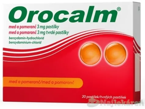 Orocalm med a pomaranč 3mg tvrdé pastilky 20ks