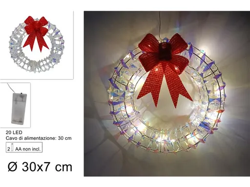 MAKRO - Veniec 58x66cm LED mašľa