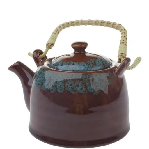 Keramická kanvička na čaj 850 ml, modrá