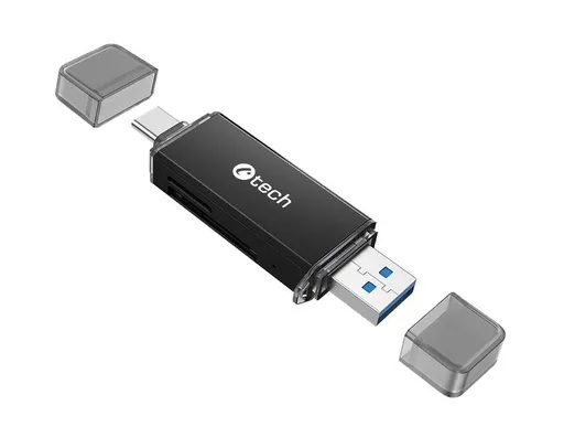 Čítačka kariet C-tech UCR-02-AL, USB 3.0 TYPE A/ TYPE C, SD/micro SD