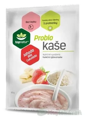Topnatur Probio Kaša Jahoda a biela čokoláda 60 g