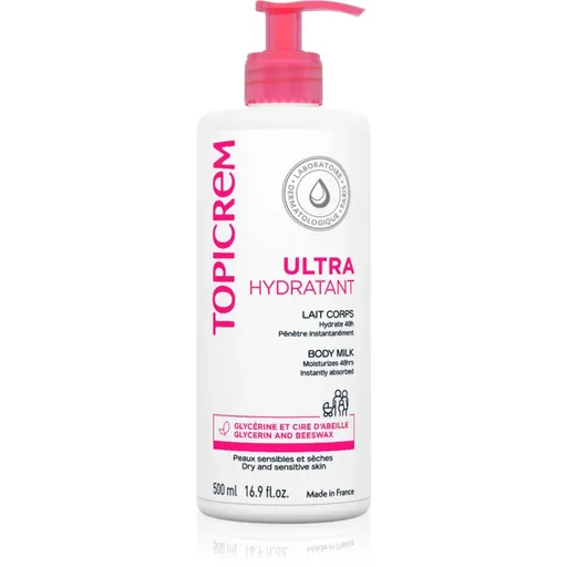 Topicrem UH BODY Ultra-Moisturizing Body Milk hĺbkovo hydratačné telové mlieko pre suchú a citlivú pokožku 500 ml