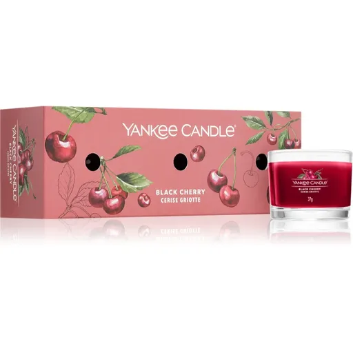 Yankee Candle Black Cherry darčeková sada 3x37 g