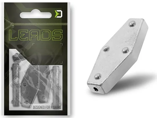 Delphin záťaž leads šesťhran s otvorom 5 ks - 30 g