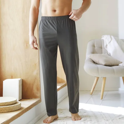 Jednofarebné dlhé pyžamové nohavice