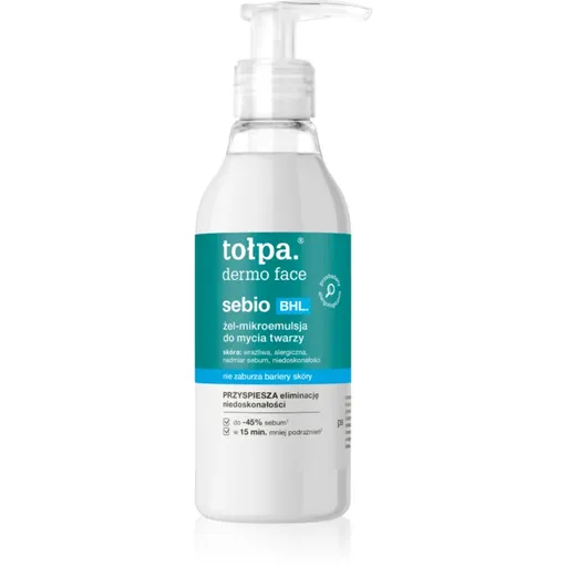 Tołpa Dermo Face Sebio BHL umývací gél na tvár 195 ml