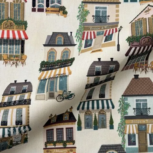 Dekoračná látka premium Shop Boutique City digital print