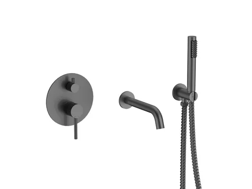 BESCO - Podomietkový 3-otvorový vaňový set VEO grafitová BABWVSPGR