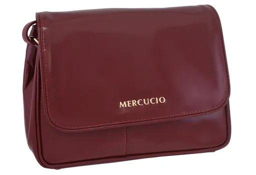 Dámska kožená crossbody kabelka červená 280108