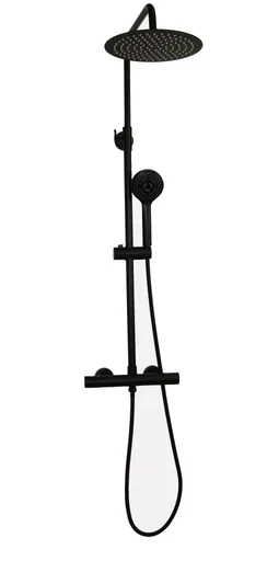 OLSEN SPA - Termostatický nástenný set NAUPLIOS 250 BLACK BAPG2111A2B