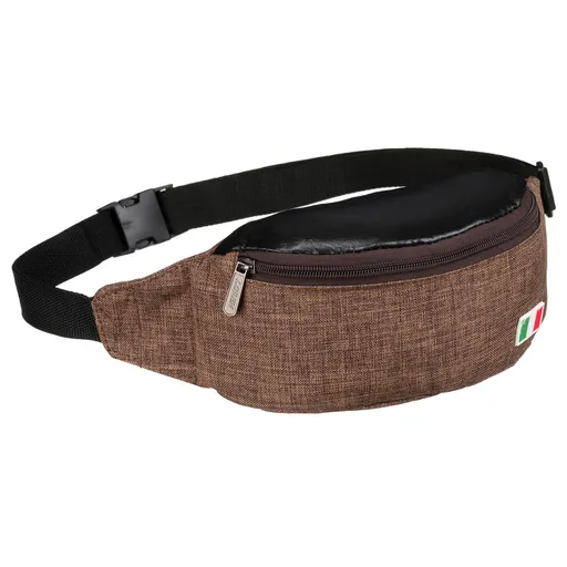 Mestská kapsička v hnedej farbe na nastaviteľnom remienku