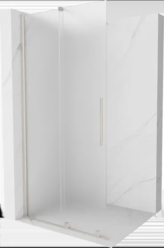 MEXEN/S - Velar Sprchová zástena posuvná Walk-in 80 x 200, dekor 8 mm, nikel kartáčovaný 871-080-000-33-97