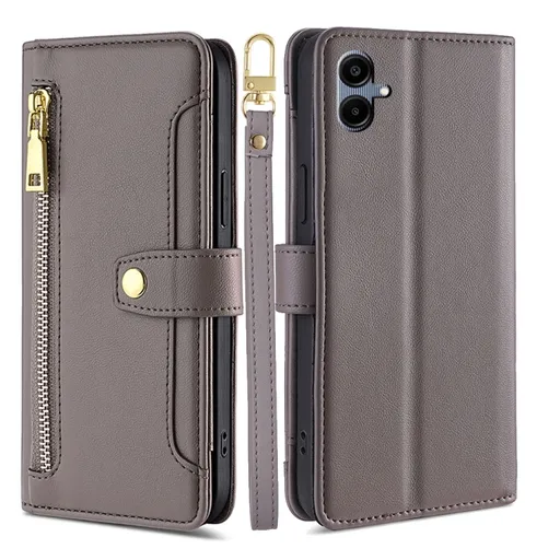 PASTEL Peňaženkové puzdro pre Samsung Galaxy A06 šedé