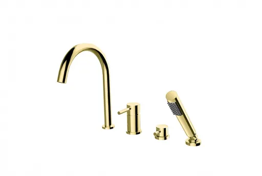 BESCO - 4 - otvorová vaňová batéria ILLUSION zlatá s príslušenstvom BABWI4ZL