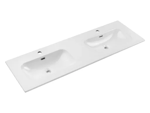 ArtCom Keramické umývadlo FLY 140D | E-8073-140D | biely lesk 140 cm