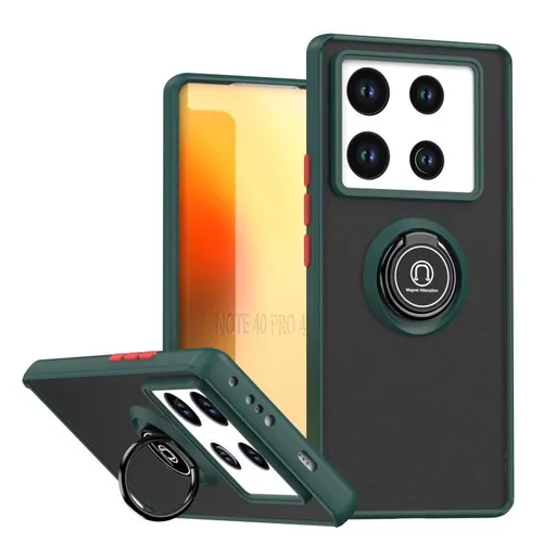 SHADOW Ochranný kryt s držiakom Infinix Note 40 Pro / 40 Pro+ 5G tmavozelený