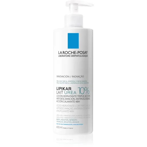 La Roche-Posay Lipikar Lait Urea 10% upokojujúce telové mlieko pre veľmi suchú pokožku 400 ml