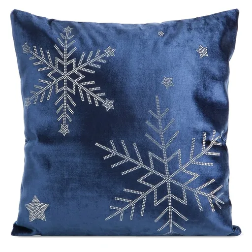 ArtFir Vianočná obliečka na vankúš ROYAL 2 | modrá 45 x 45 cm