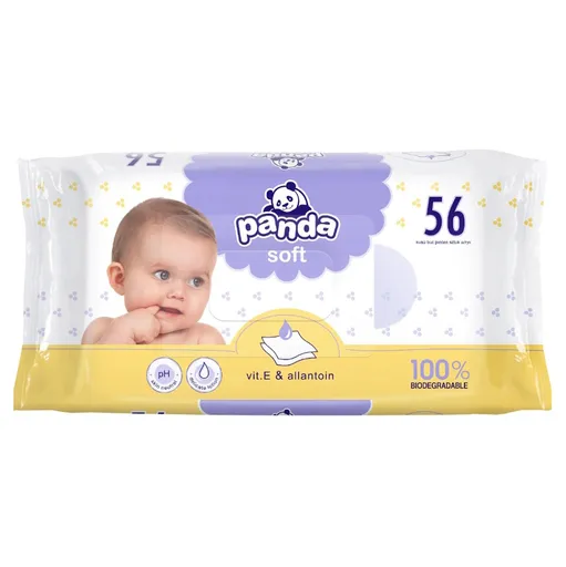 PANDA Vlhčené obrúsky soft 56 kusov
