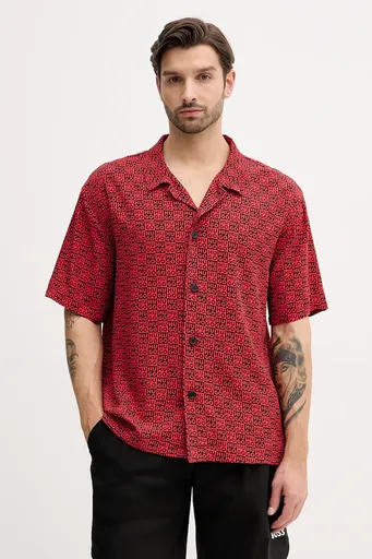 Plážová košeľa HUGO BEACH SHIRT RELAXED