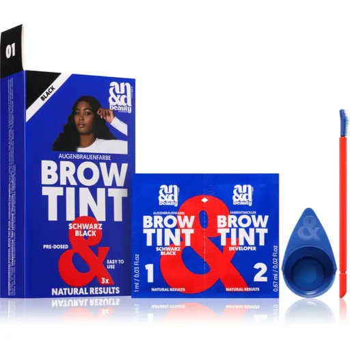 A.N.D. Beauty Brow Tint farba na obočie odtieň Black 3x1.67 ml
