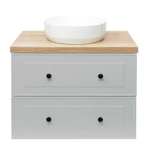 Kúpeľňová skrinka s umývadlom Naturel Forli 80x53x46 cm v šedej farbe mat FORLI80GMD