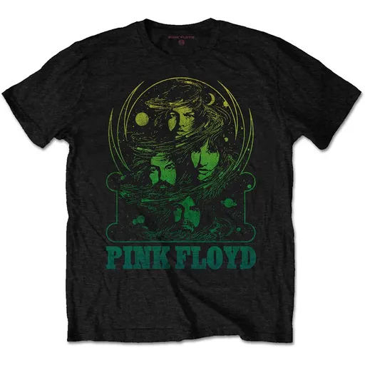 Pink Floyd tričko Green Swirl Čierna S